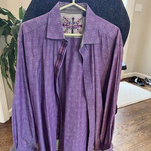 Robert Graham Mens XL Purple Buttondown